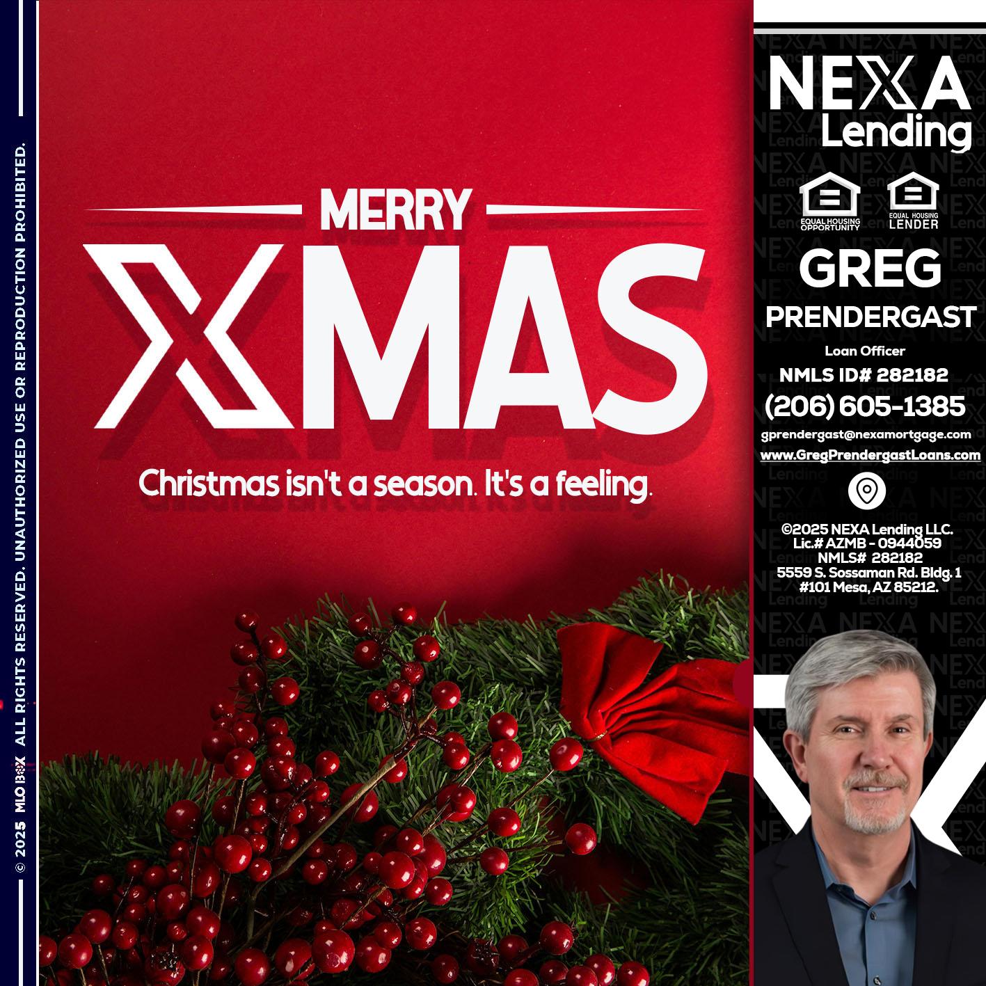 merry xmas - Greg Prendergast -Loan Officer