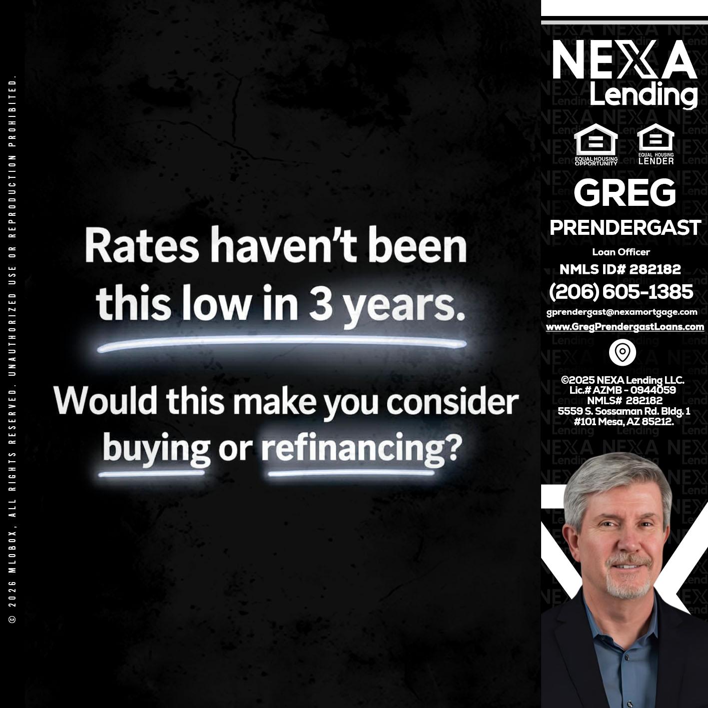 RATES HAVEN'T - Greg Prendergast -Loan Officer