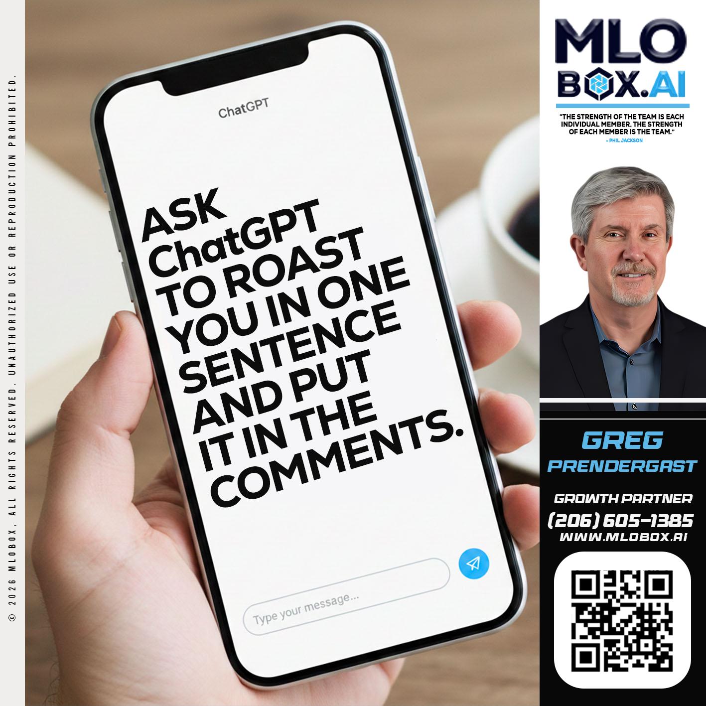 ASK CHAT GPT - Greg Prendergast -Loan Officer