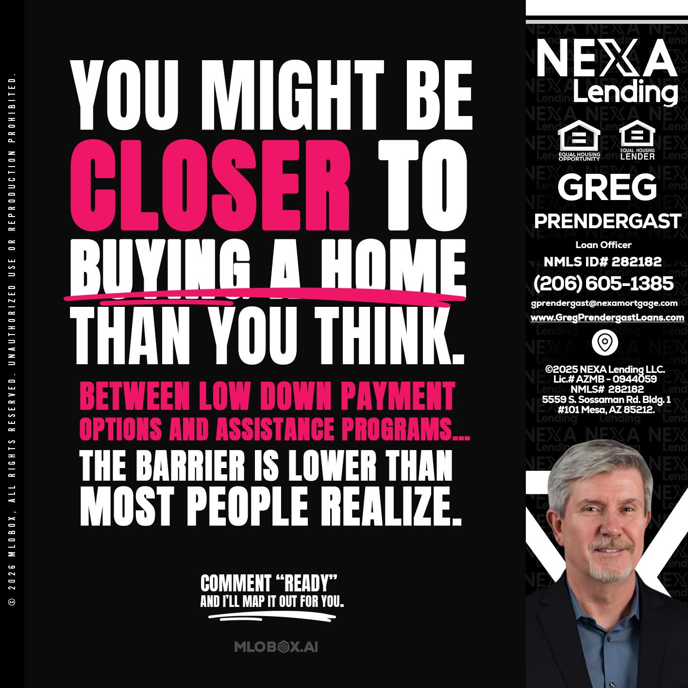 YOU MIGHT BE - Greg Prendergast -Loan Officer