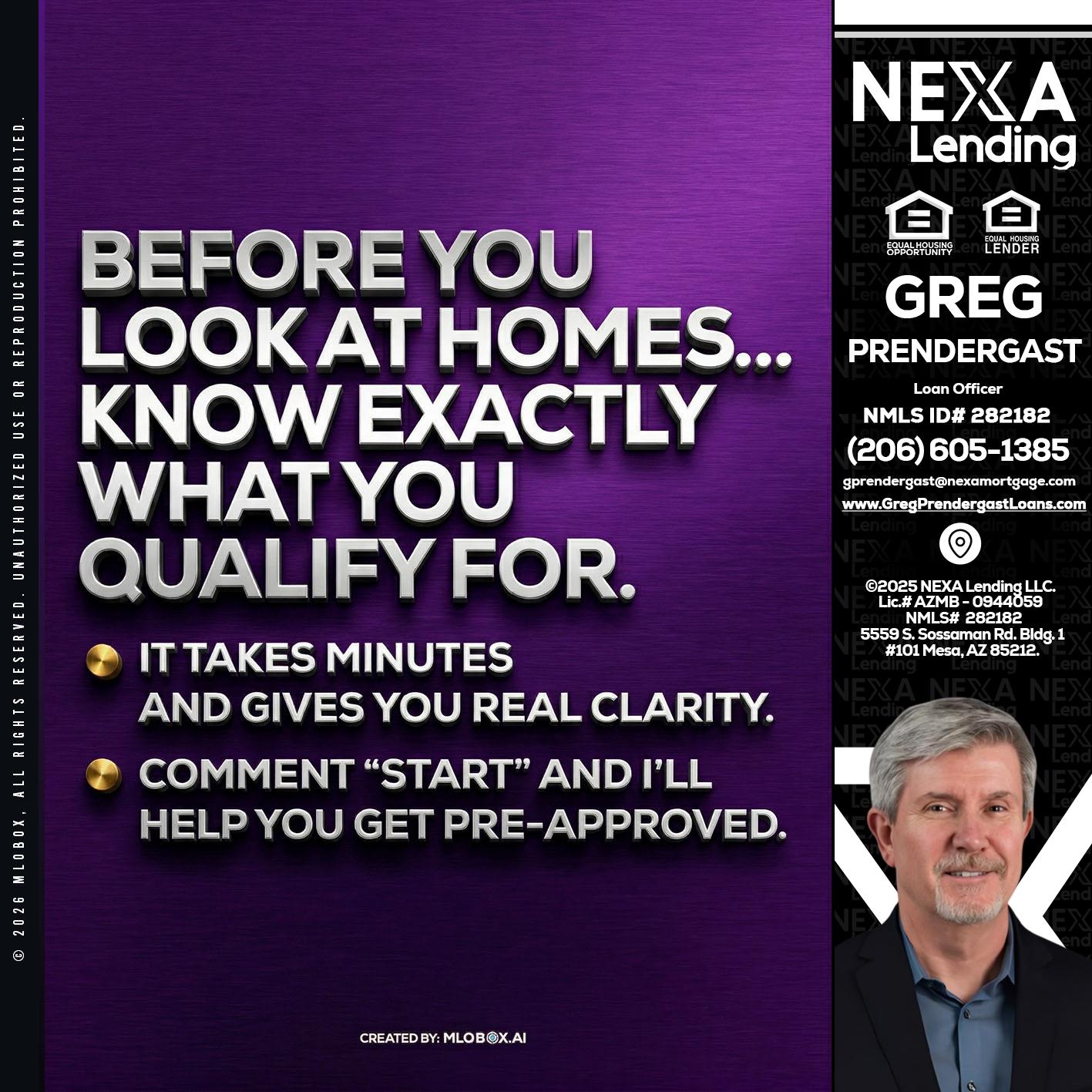 BEFORE YOU - Greg Prendergast -Loan Officer